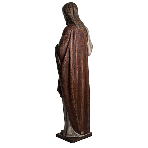 Sacro Cuore Gesù 107 cm legno dipinto Bethléem 4
