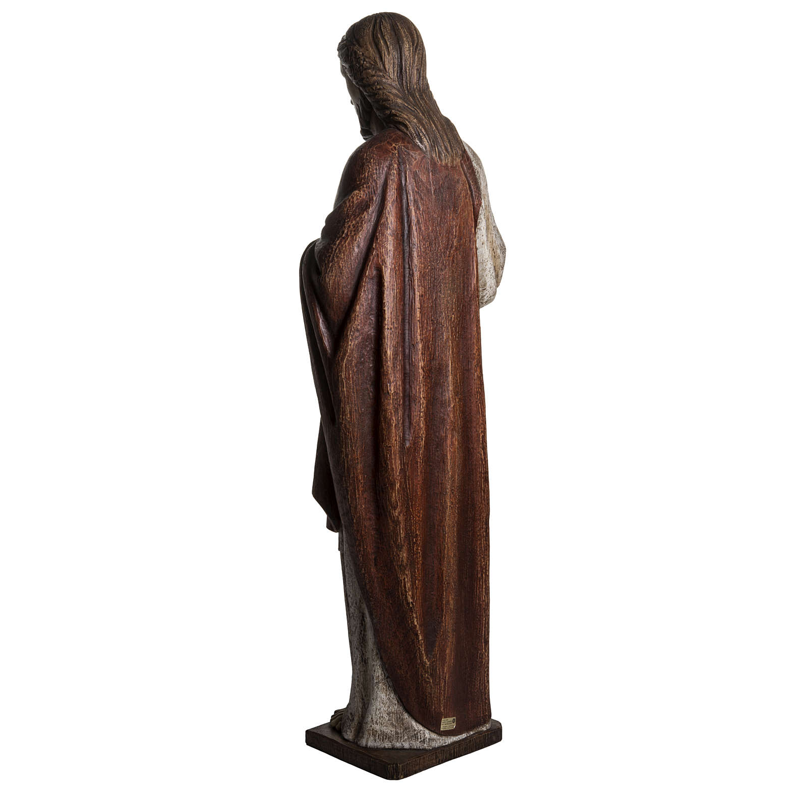 Sacred Heart of Jesus statue in painted Bethléem wood, 107 cm online sales on