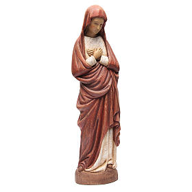 Vierge de l'Annonciation 80 cm cape rouge bois peint Bethléem euro 1900,00