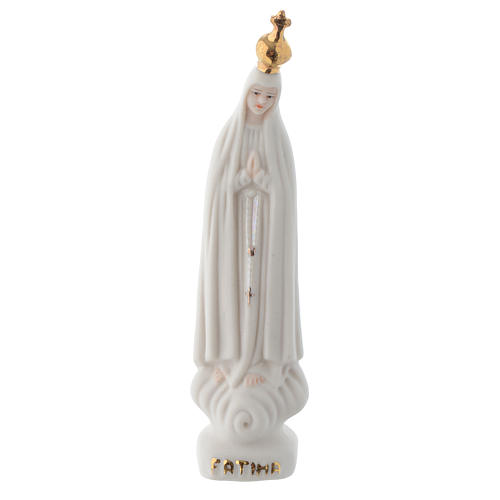 Imagen Virgen de Fatima porcelana 10 cm 1