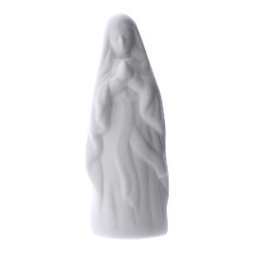Statua Madonna di Lourdes ceramica bianca 10 cm
