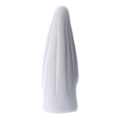 Statua Madonna di Lourdes ceramica bianca 17 cm 2