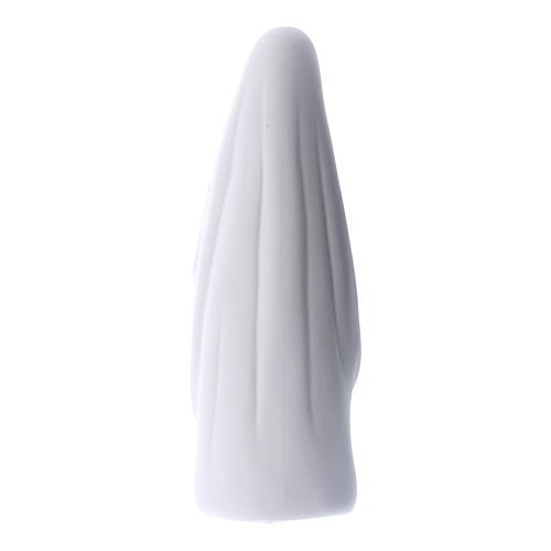 Our Lady of Lourdes, statue in white ceramic 17 cm 2