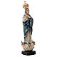 Virgen de los Ángeles de madera de arce pintada Val Gardena s3