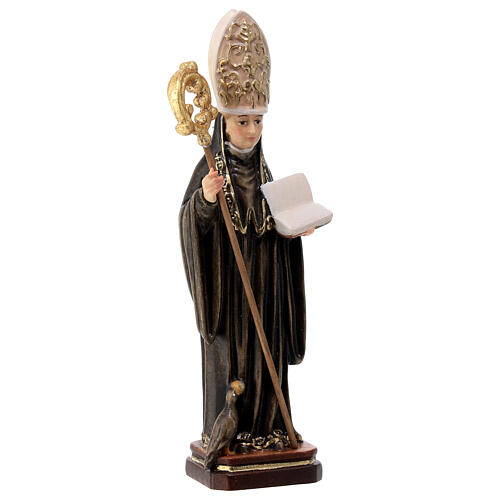 Saint Benedict painted maple wood statue, Val Gardena 3