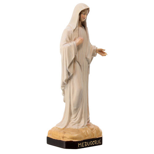Our Lady of Medjugorje painted maple wood statue, Val Gardena 3