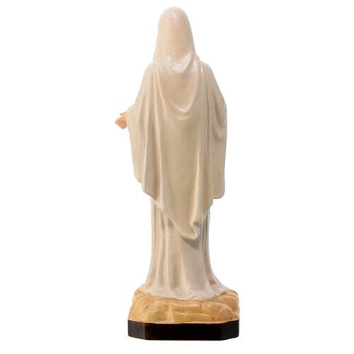 Our Lady of Medjugorje painted maple wood statue, Val Gardena 4