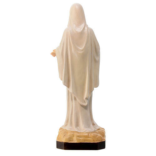 Medjugorje Mary statue in painted maple Val Gardena 4