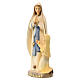 Our Lady of Lourdes and Bernadette painted maple wood statue, Val Gardena s3