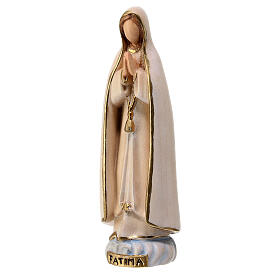 Modern statue of Our Lady of Fatima, Val Gardena painted maple wood