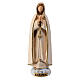 Modern statue of Our Lady of Fatima, Val Gardena painted maple wood s1