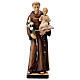 Saint Anthony painted maple wood statue, Val Gardena s1