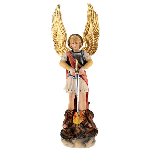 St. Michael, painted maple wood of Val Gardena 1