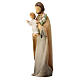 St Joseph with Child statue in painted maple Val Gardena s2