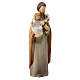 St Joseph with Child statue in painted maple Val Gardena s3