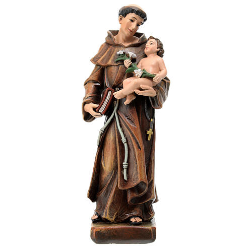 Heiliger Antonius von Padua mit dem Jesuskind, Ahornholz, koloriert, Grödnertal 1