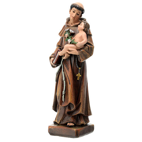 San Antonio di Padova Val Gardena pasta di legno 20 cm 3