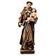 San Antonio di Padova Val Gardena pasta di legno 20 cm s1