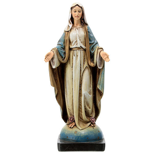 Virgen María Inmaculada pasta de madera Val Gardena 20 cm 1