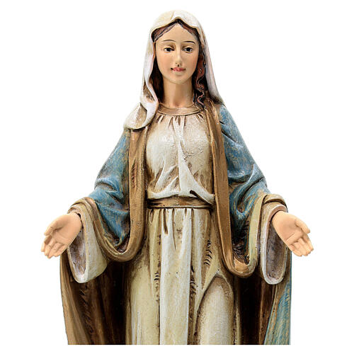 Virgen María Inmaculada pasta de madera Val Gardena 20 cm 2