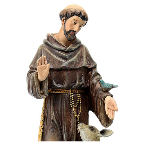 Saint Francis of Assisi, wood pulp, Val Gardena, 20 cm 2