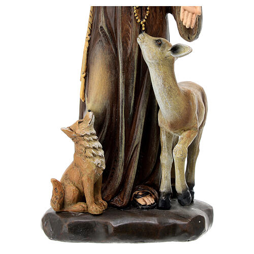 Saint Francis of Assisi, wood pulp, Val Gardena, 20 cm 4