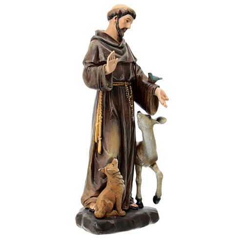 Saint Francis of Assisi, wood pulp, Val Gardena, 20 cm 5