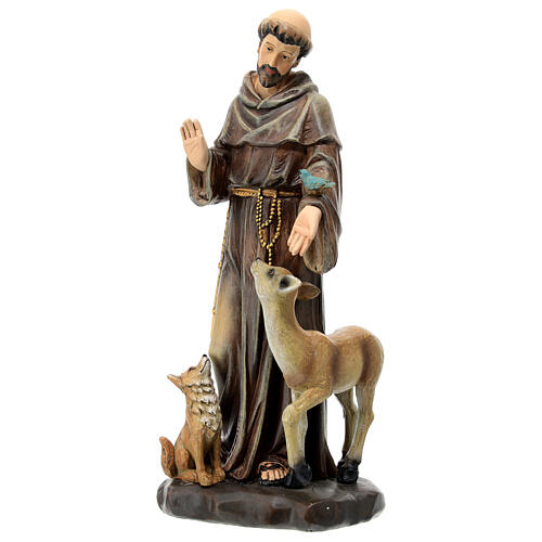St Francis statue in Val Gardena wood pulp 20 cm 3