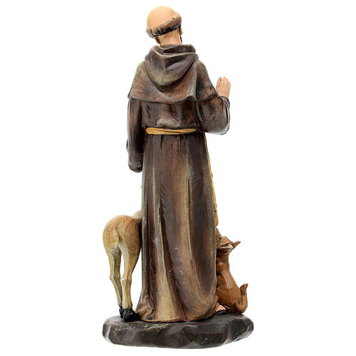 St Francis statue in Val Gardena wood pulp 20 cm 6