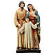 Modern Holy Family statue Val Gardena painted wood pulp s1