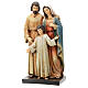 Modern Holy Family statue Val Gardena painted wood pulp s3