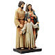 Modern Holy Family statue Val Gardena painted wood pulp s4