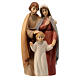 Painted Holy Family statue in Val Gardena maple s1