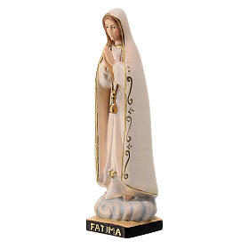 Notre-Dame de Fatima mains jointes Val Gardena érable peint
