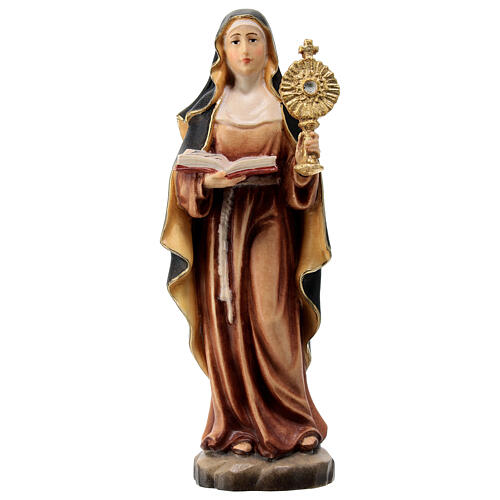 Saint Clare statue painted Val Gardena maple 1