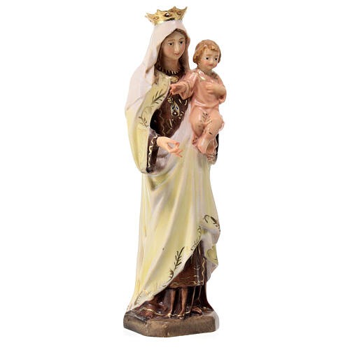Virgin of Carmel statue in painted Val Gardena maple 3