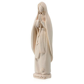 Madonna di Lourdes acero naturale Valgardena moderna