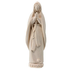 Lady of Lourdes statue in natural Valgardena maple modern