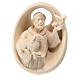 Relief St Francis in natural Val Gardena maple s1