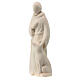 Modern Saint Francis with the wolf, Val Gardena natural maple wood s2