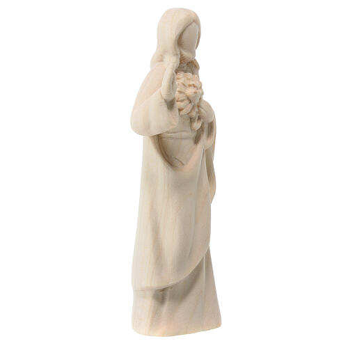 Modern Sacred Heart of Jesus, Val Gardena natural maple wood 3