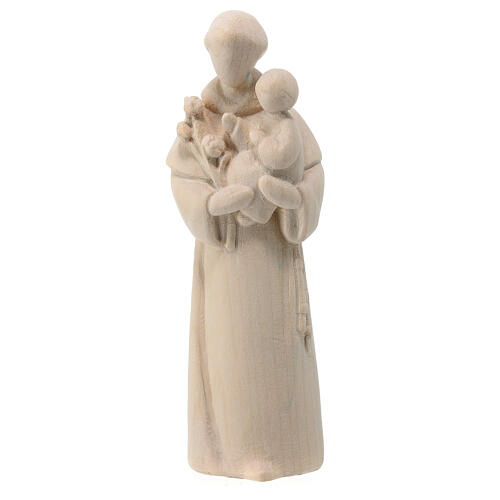 Modern Saint Anthony with Infant Jesus, Val Gardena natural maple wood 1