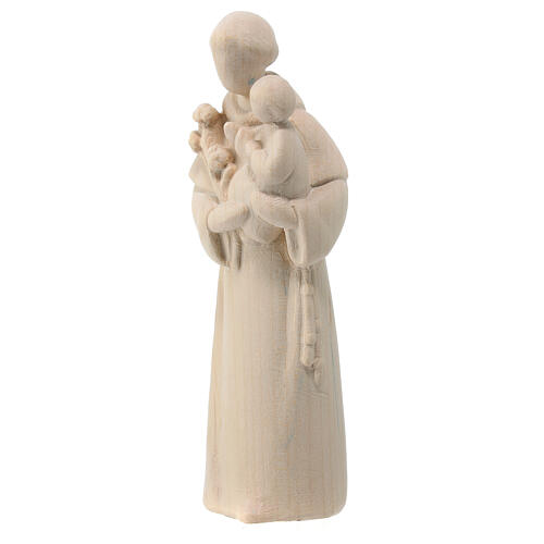 Modern Saint Anthony with Infant Jesus, Val Gardena natural maple wood 2