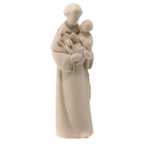 Modern Saint Anthony with Infant Jesus, Val Gardena natural maple wood 3