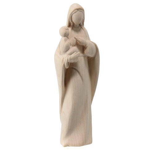 Modern Virgin with Child, Val Gardena natural maple wood 3