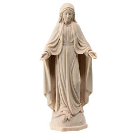 Immaculate Mary statue natural Val Gardena maple