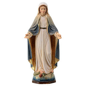 Immaculate Virgin painted statue, Val Gardena maple wood