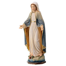 Immaculate Virgin painted statue, Val Gardena maple wood