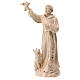 Statua San Francesco con animali acero naturale Valgardena s2