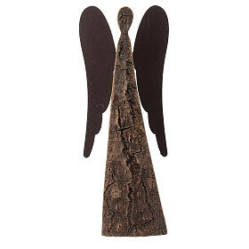 Angel in pinewood bark, Val Gardena, 12 cm